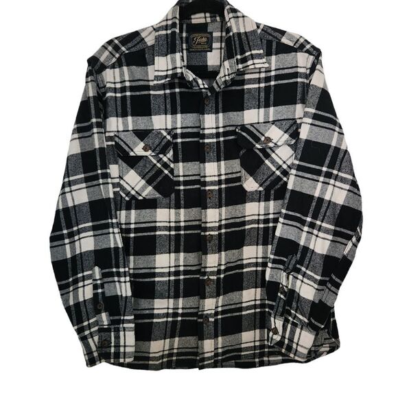 Jachs Heritage Flannel Mens Button Front Flannel Long Sleeve Shirt Size Large - Picture 1 of 8
